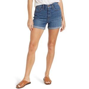 NWT MADEWELL High-Rise Denim Shorts Lemoyne Wash 27